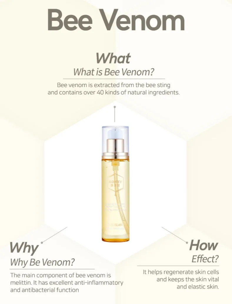 True Island Honey Bee Venom Perfect Essential Toner 100ml Dry Sensitive Skincare Soothing Trouble Melatine PHA