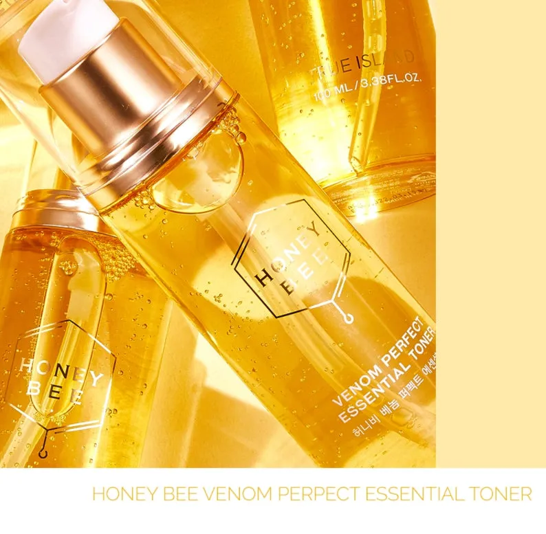 True Island Honey Bee Venom Perfect Essential Toner 100ml Dry Sensitive Skincare Soothing Trouble Melatine PHA