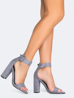 Wide Ankle Strap Block Heel